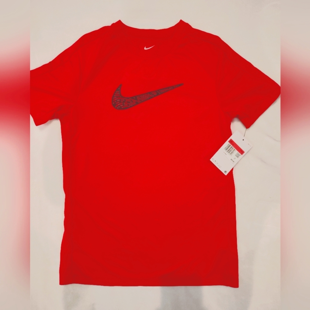 Nike Crimson Tee with Black Swoosh